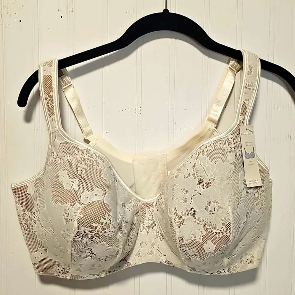 NWT Cacique Lace Bra Balconette Sz 42DDD - Picture 1 of 5